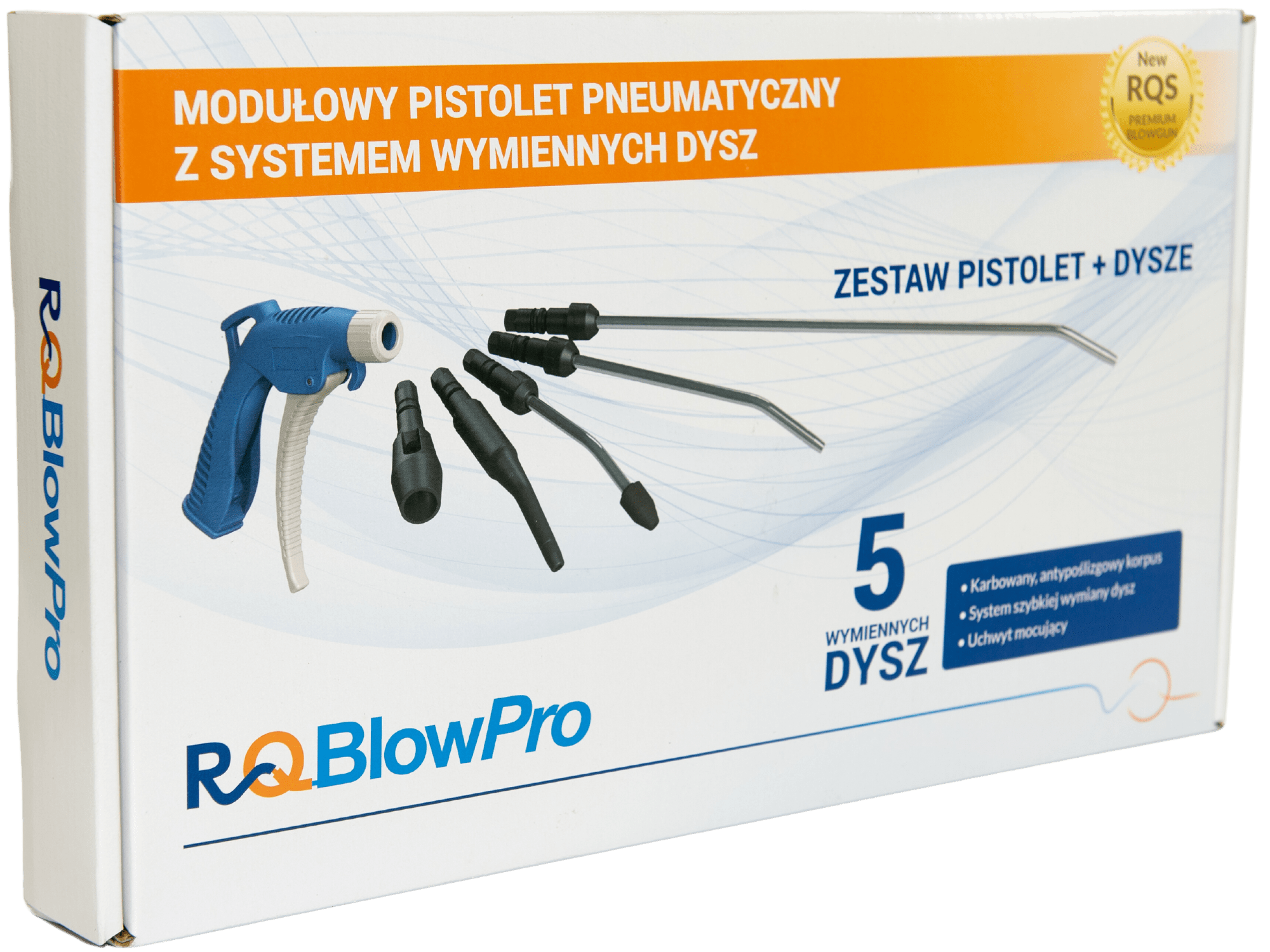 B1-GXBOX – pistolet z zestawem 5 wymiennych dysz i uchwytem