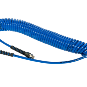 Wąż spiralny poliuretanowy ze złączami obrotowymi – Seria RQFlex