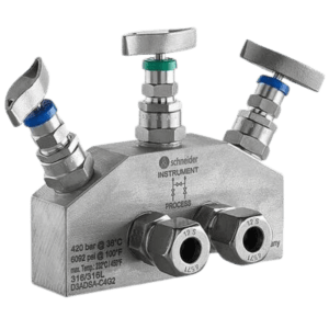 Zblocze 3-, 5-zaworowe do manometrów różnicy ciśnień – Seria D