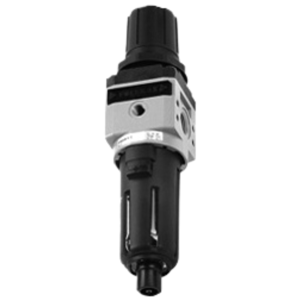 Filtro-regulator Pneumax 1700 — przykład elementu przygotowania sprężonego powietrza.