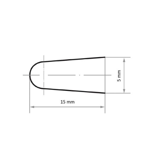 SKKES uniwersalna nasadka ścierna kulista 5×15 mm specjalny tlenek glinu ziarnistość 320 - obrazek 5