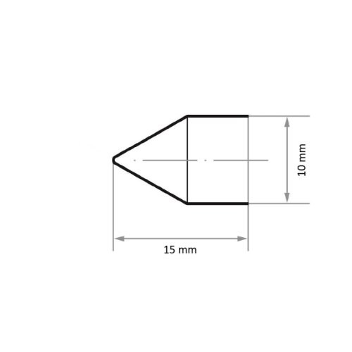 Stożkowa nasadka ścierna SKWKS uniwersalna 10×15 mm specjalny tlenek glinu ziarnistość 320 - obrazek 5