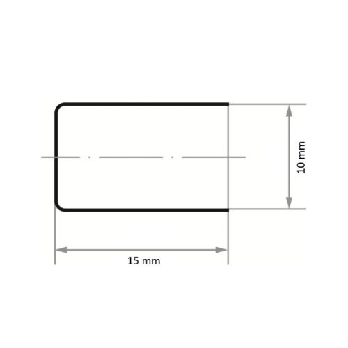 Głowica ścierna walcowa uniwersalna SKZYS 10×15 mm tlenek glinu ziarnistość 60 - obrazek 5