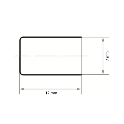 Grot ścierny cylindryczny uniwersalny SKZYS 7×12 mm tlenek glinu ziarnistość 320 - obrazek 5
