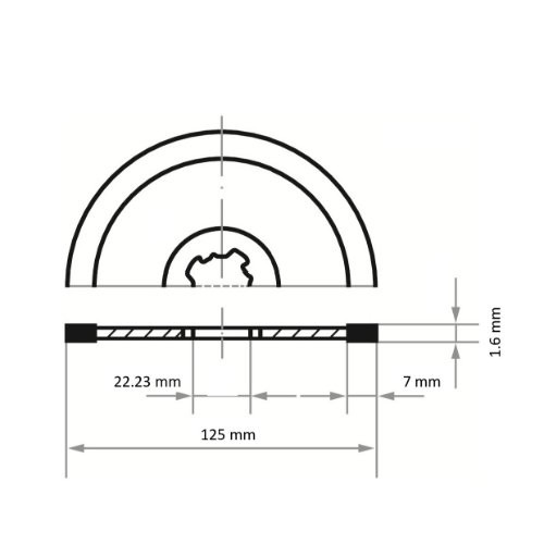 FLIESE S7 diamentowy do kamienia/płytek Ø 125 mm do szlifierki kątowej X‑Lock - obrazek 6