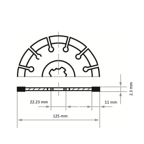 Tarcza diamentowa LD3 S10 do cięcia kamienia/betonu/asfaltu Ø 125 mm do szlifierki kątowej X-LOCK - obrazek 6