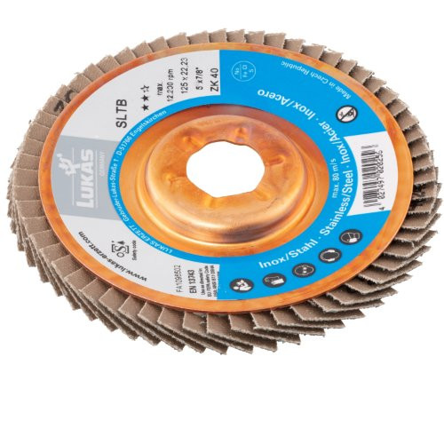 Tarcza listkowa SLTB do stali nierdzewnej Ø 115 mm ziarno 40 cyrkonowo-aluminiowa | talerzowa - obrazek 2