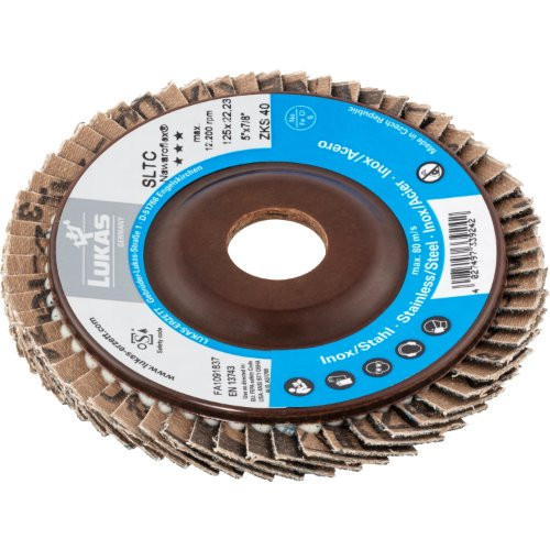 Tarcza listkowa uniwersalna SLTC Ø 115 mm cyrkonowo-glinowa (z aktywną warstwą ścierną) ziarnistość 50 | wypukła - obrazek 2