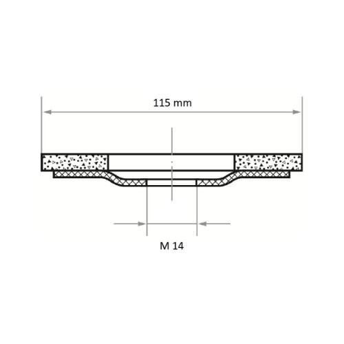 Tarcza listkowa uniwersalna SLTK Ø 115 mm z gwintem M14 ziarno cyrkonowo-glinowe 60 | prosta - obrazek 5