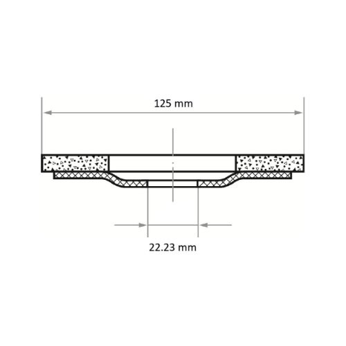 Tarcza listkowa uniwersalna SLTK Ø 125 mm ziarno 60 cyrkonowo-aluminiowa | prosta - obrazek 5