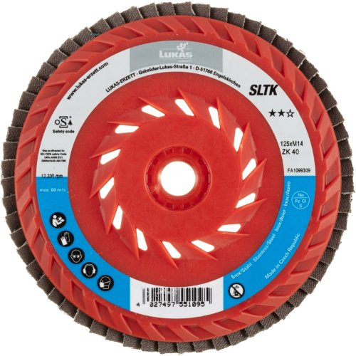 Tarcza listkowa uniwersalna SLTK Ø 125 mm z gwintem M14 ziarno cyrkonowo-glinowe 60 | prosta