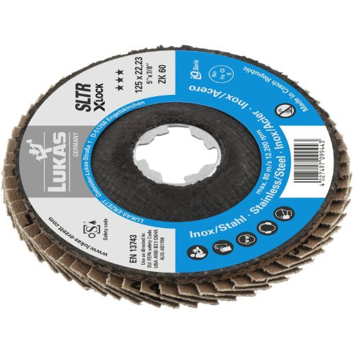 Tarcza listkowa SLTR uniwersalna Ø 125 mm ziarno 40 tlenek cyrkonu | do szlifierki kątowej X‑Lock | wgłębiona - obrazek 2