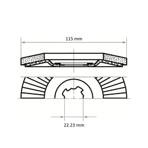 Tarcza listkowa uniwersalna SLTR Ø 125 mm ziarno 60 z tlenku cyrkonu | do szlifierki kątowej X‑Lock | wypukła - obrazek 5