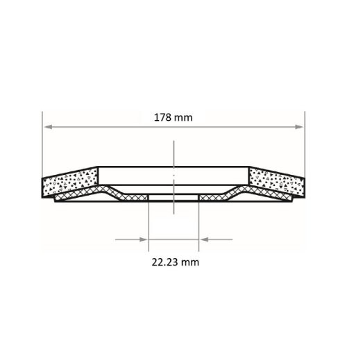 Tarcza listkowa uniwersalna SLTR Ø 178 mm ziarno 40 cyrkonowo-glinowa | wklęsła - obrazek 5