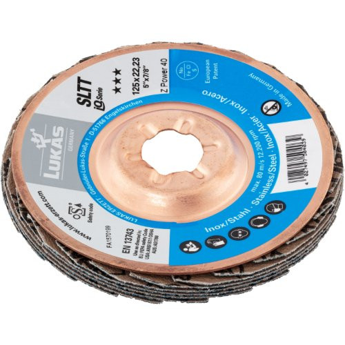 Tarcza listkowa uniwersalna SLTT Ø 115 mm tlenek cyrkonu (warstwa aktywnego ścierniwa) ziarnistość 60 | prosta - obrazek 2