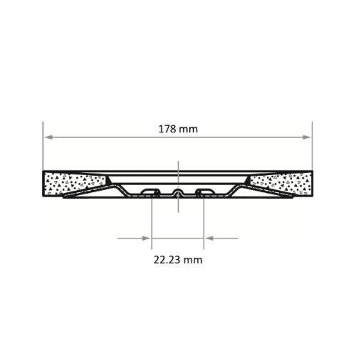 Tarcza listkowa uniwersalna SLTT Ø 178 mm z ziarnem ceramicznym 60 | płaska - obrazek 8