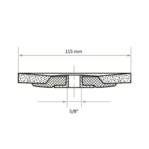 Tarcza listkowa uniwersalna SLTflex Ø 115 mm gwint 5/8-11 | ziarno cyrkonowo-glinowe 80 | płaska - obrazek 3