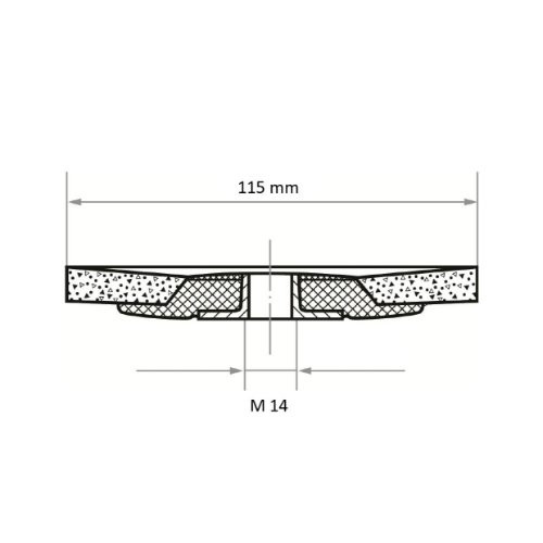 Tarcza listkowa uniwersalna SLTflex Ø 115 mm ziarno 80 tlenek cyrkonu| płaska - obrazek 3