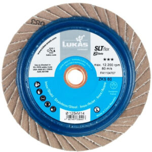 Tarcza listkowa uniwersalna SLTflex Ø 125 mm gwint 5/8-11 | ziarno: cyrkonowo-aluminiowe 40 | płaska