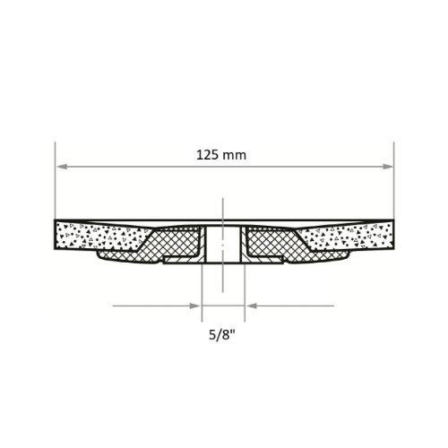Tarcza listkowa uniwersalna SLTflex Ø 125 mm gwint 5/8-11 | ziarno tlenkowo-cyrkonowe 80 | płaska - obrazek 3