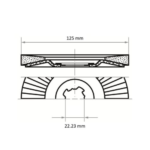 Tarcza listkowa V2 POWER Ø 125 mm z ziarnem ceramicznym 60 | do szlifierki kątowej X‑Lock | płaska - obrazek 7