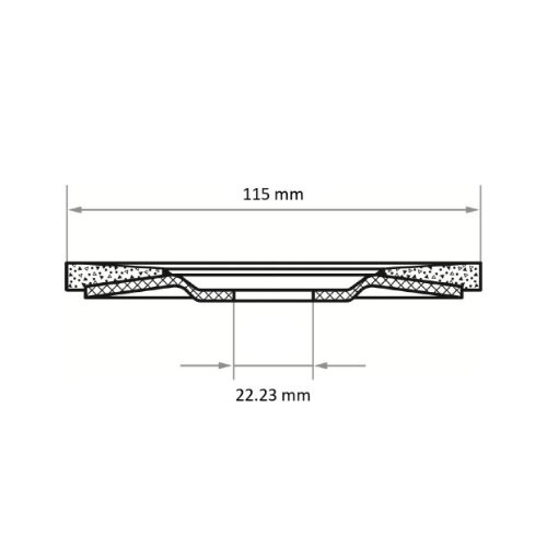 Tarcza listkowa uniwersalna V2 Power Ø 115 mm z węglikiem krzemu, gradacja 40 | płaska - obrazek 5