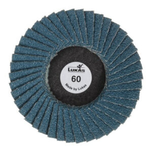 uniwersalny miniaturowy tarczowy krążek lamelkowy Ø 50 mm ziarno cyrkonowo-aluminiowe 60 płaski