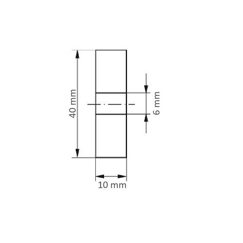 Tarcza polerska P3S1 40×10 mm trzonek 6 mm filc do past polerskich - obrazek 5