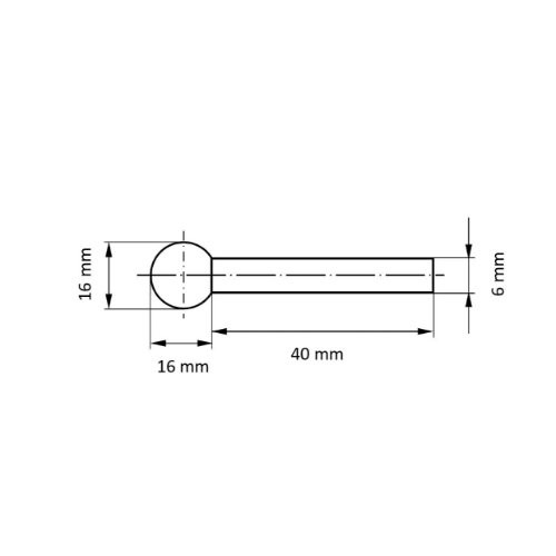 Głowica kulista P1KU 16×16 mm trzonek 6 mm - obrazek 3