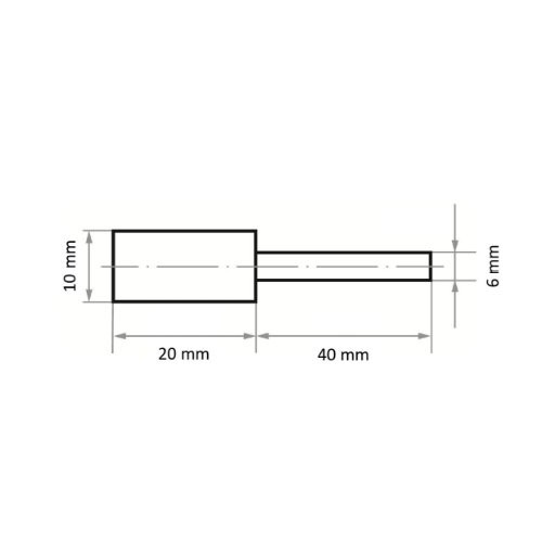 Głowica P5ZY cylindryczna 10×10 mm ziarno 46 | trzonek 3 mm - obrazek 5