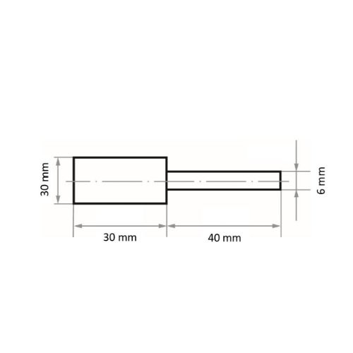 P6ZY trzpieniowy punkt cylindryczny drobny 30×30 mm trzonek 6 mm węglik krzemu ziarnistość 150 - obrazek 5