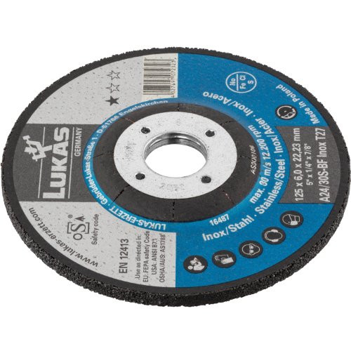 Tarcza ścierna T27 do stali nierdzewnej 230×6 mm z wgłębionym środkiem | do szlifierki kątowej | A24/30S-BF - obrazek 2