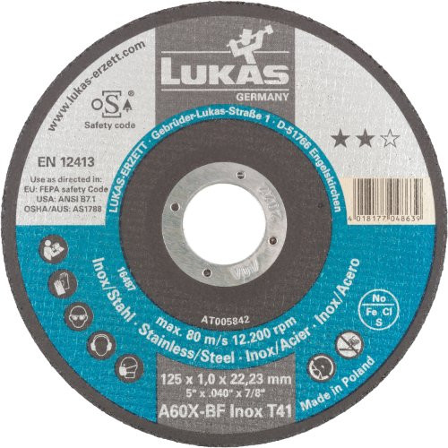 Tarcze do cięcia w pudełkach T41 do stali nierdzewnej 115×1 mm proste | do szlifierki kątowej | A60X-BF - obrazek 4