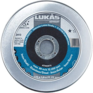Tarcze do cięcia w pudełkach T41 do stali nierdzewnej 125×1 mm proste | do szlifierki kątowej | A60S-BF