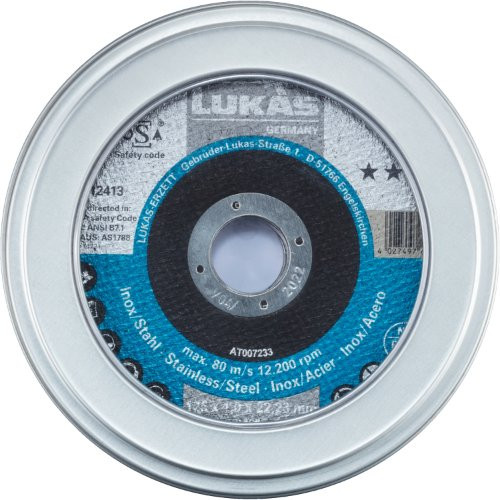 Tarcze do cięcia w opakowaniach T41 do stali nierdzewnej 125×1 mm proste | do szlifierki kątowej | A60Z-BF