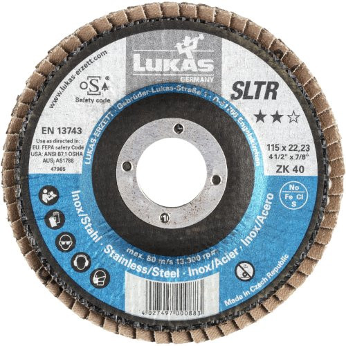 Tarcza listkowa SLTR uniwersalna Ø 115 mm tlenek cyrkonu ziarnistość 40 | skośna