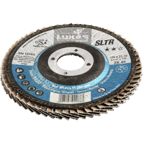 Tarcza listkowa SLTR uniwersalna Ø 115 mm tlenek cyrkonu ziarnistość 40 | skośna - obrazek 2