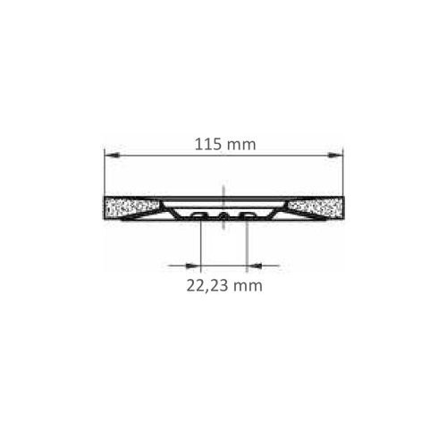 Tarcza listkowa SLTT uniwersalna Ø 115 mm ceramiczne ziarno 60 płaska - obrazek 5