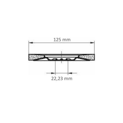 Tarcza listkowa uniwersalna SLTT Ø 125 mm z ziarnem ceramicznym 40 płaska - obrazek 5