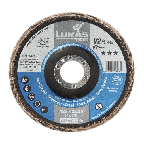 Tarcza listkowa uniwersalna V2 Power Ø 115 mm ziarnistość 40 ceramiczna, profilowana