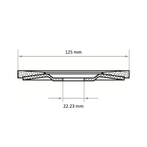 Tarcza listkowa V2 Power uniwersalna Ø 125 mm Krzemek węglikowy Ziarno 40 | płaska - obrazek 5