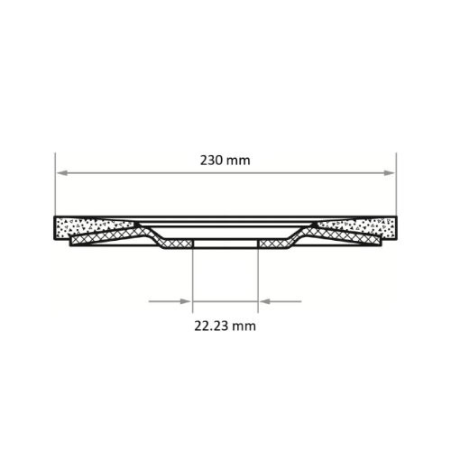 Tarcza listkowa uniwersalna V2 Power Ø 230 mm tlenek cyrkonu ziarnistość 40 | płaska - obrazek 3