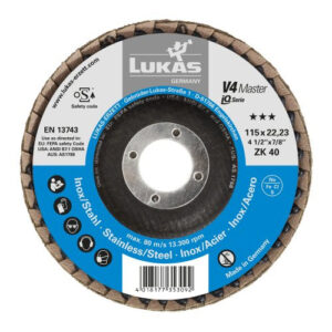 Tarcza listkowa V4 MASTER uniwersalna Ø 115 mm cyrkonowy korund Ziarnistość 60 skośna