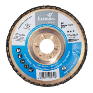 Tarcza listkowa V4 PURPLE-POWER uniwersalna Ø 125 mm Ceramiczne ziarnо 36 skośna