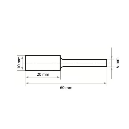 HFAS walcowy frez trzpieniowy do materiałów twardych 10×20 mm trzpień 6 mm | uzębienie czołowe ZF1 4 - obrazek 3