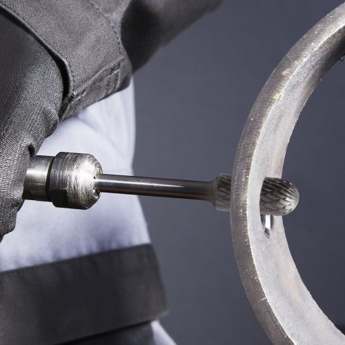 Frezy HFC cylindryczno-okrągłe z zaokrąglonym czubkiem 12×25 mm trzpień 6 mm | zęby ZX | długi trzpień - obrazek 6