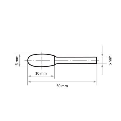 Frezy trzpieniowe HFE kroplowate do stali, trzpień 6×10 mm | nacięcie krzyżowe 7 - obrazek 3