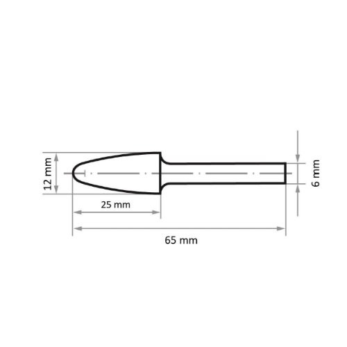 HFF uniwersalna okrągła frezarka do drewna 12×25 mm trzpień 6 mm | cięcie ZX - obrazek 4