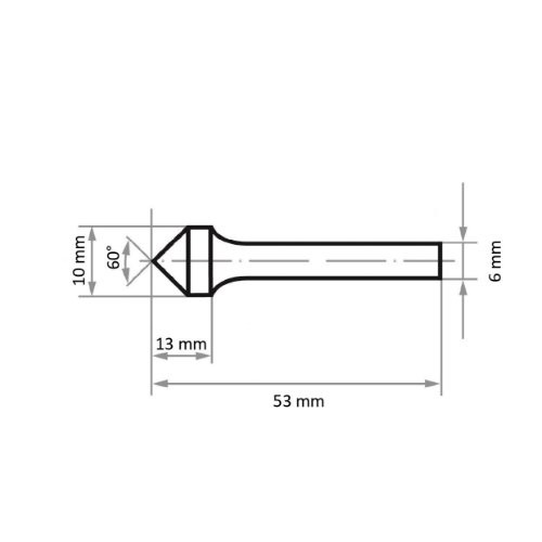 Grot frez HFJ o specjalnym kształcie do stali nierdzewnej/stali 10×13 mm trzpień 6 mm | cięcie 3 - obrazek 4