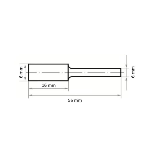 Grot walcowy HSS MFAS do plastiku/drewna/gumy 6×16 mm trzpień 6 mm | cięcie 1 - obrazek 3